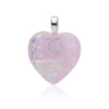  Pendant, Custom made Pale Pink Dichroic Glass Heart Pendant, Custom Made Jewellery- Caitlin's Crafty Creations