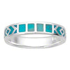 Custom Made Sterling Silver Turquoise Enamel Ring