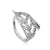 Custom Made Leaf Ring faeturing Swarovski Crystal