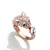 Custom Made Leopard Head Ring featuring Swarovski Crystals