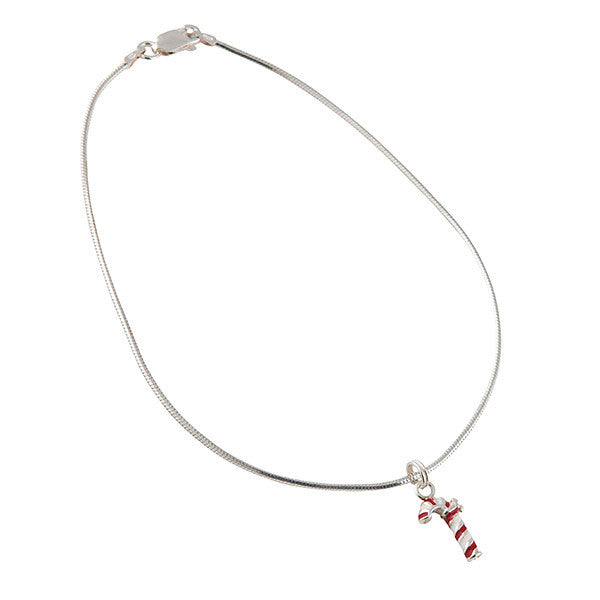 Anklet, Custom Made Candy Cane Anklet, Custom Made Jewellery- Caitlin's Crafty Creations