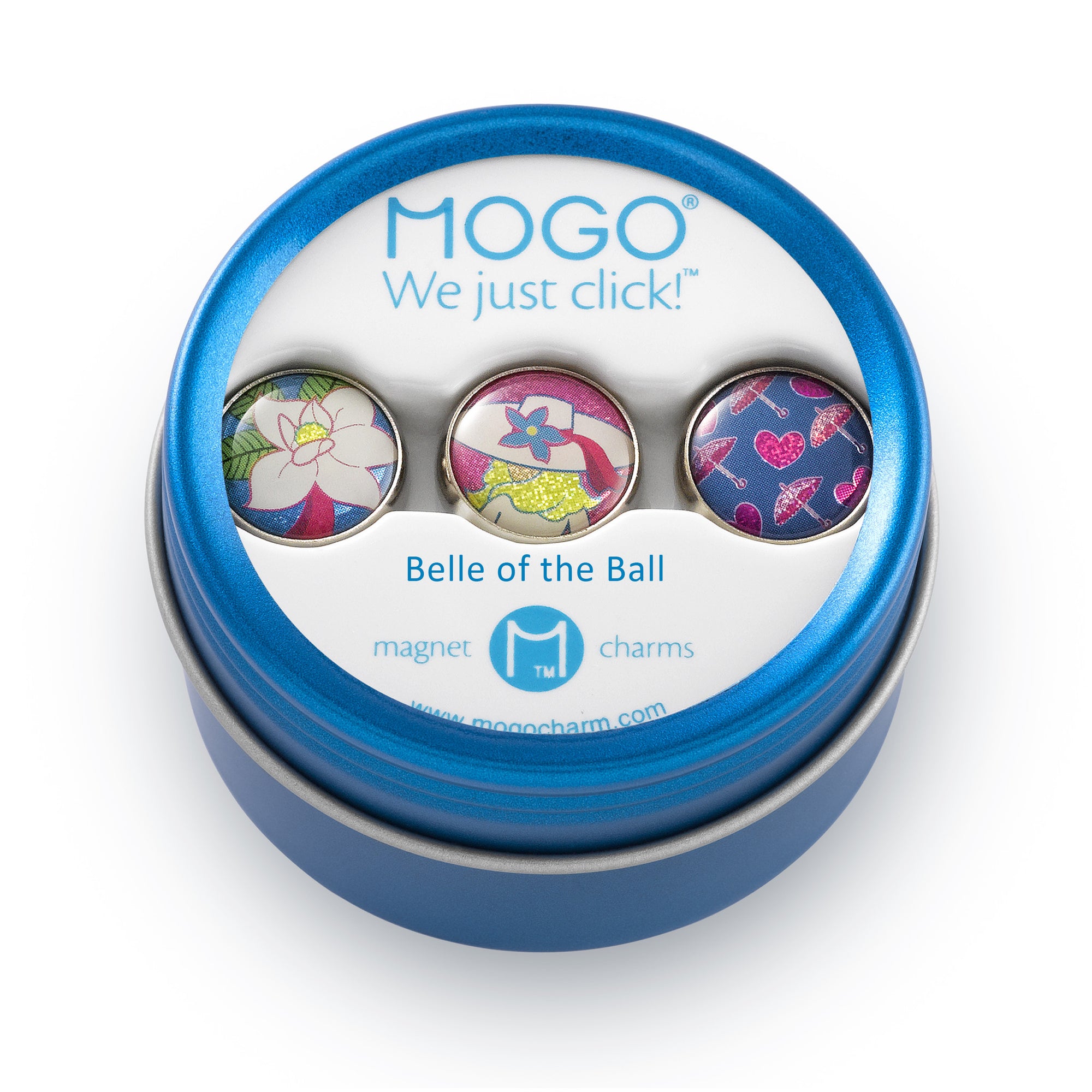 MOGO Tin of 3 Charms, MOGO Charm Collection - Belle of the Ball (Tin of 3 Charms), MOGO Charms- Caitlin's Crafty Creations