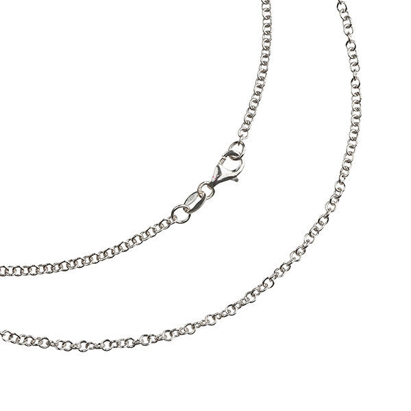 Chain Leather Neoprene, Sterling Silver Chain - Cable Ring - 40, Custom Made Jewellery- Caitlin's Crafty Creations