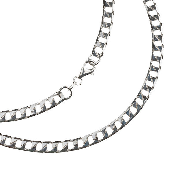  Chain Leather Neoprene, Sterling Silver Chain - Single Curb 10 cut - 55, Custom Made Jewellery- Caitlin's Crafty Creations