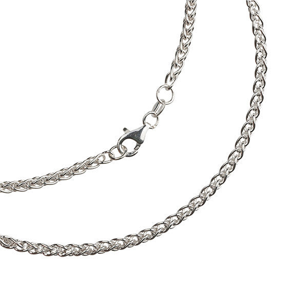  Chain Leather Neoprene, Sterling Silver Chain - Spike Chain 80 - 55, Custom Made Jewellery- Caitlin's Crafty Creations