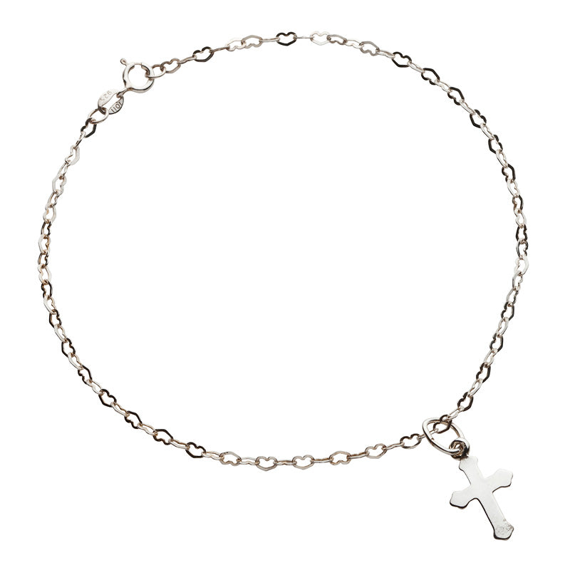 Bracelet, Custom Made Cross Charm Bracelet, Custom Made Jewellery- Caitlin's Crafty Creations