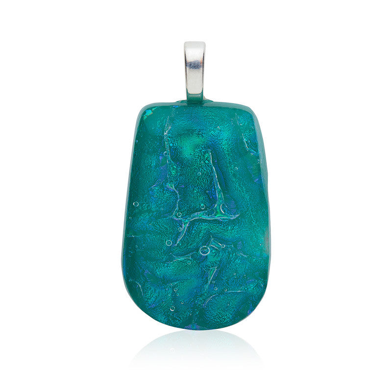 Custom Made Carribean Dichroic Glass Pendant