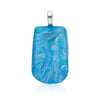  Pendant, Custom made Bubblegum Blue Dichroic Glass Pendant, Custom Made Jewellery- Caitlin's Crafty Creations