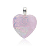 Pendant, Custom made Pale Pink Dichroic Glass Heart Pendant, Custom Made Jewellery- Caitlin's Crafty Creations
