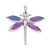  Pendant, Custom made Fuschia Dichroic Glass Dragonfly Pendant, Custom Made Jewellery- Caitlin's Crafty Creations