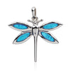 Pendant, Custom made Bubblegum Blue Dichroic Glass Dragonfly Pendant, Custom Made Jewellery- Caitlin's Crafty Creations