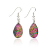 Earrings, Custom made Grenadine Dichroic Glass Earrings, Custom Made Jewellery- Caitlin's Crafty Creations