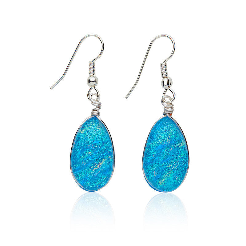  Earrings, Custom made Santiago Dichroic Glass Earrings, Custom Made Jewellery- Caitlin's Crafty Creations