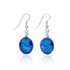 Earrings, Custom made Paris Blue Dichroic Glass Earrings, Custom Made Jewellery- Caitlin's Crafty Creations
