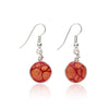  Earrings, Custom made Red Dichroic Glass Circular Earrings, Custom Made Jewellery- Caitlin's Crafty Creations