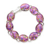 Bracelet, Custom made Grenadine Dichroic Glass Bracelet, Custom Made Jewellery- Caitlin's Crafty Creations