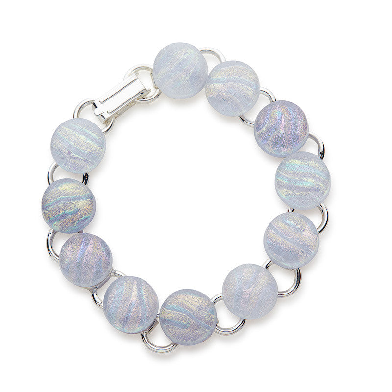  Bracelet, Custom made Lavender Dichroic Glass Bracelet, Custom Made Jewellery- Caitlin's Crafty Creations