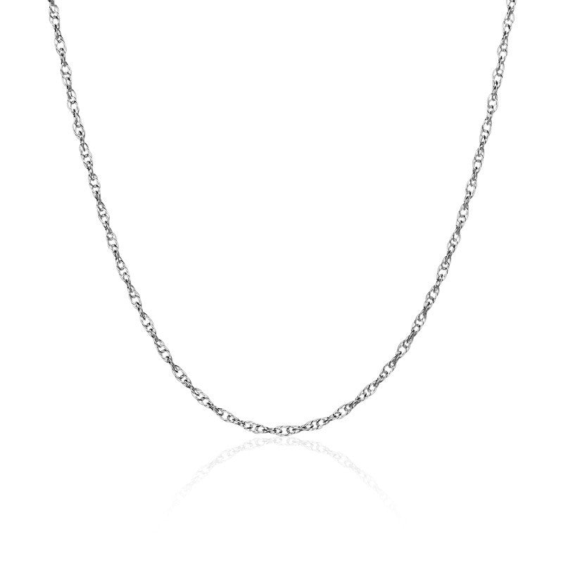  Chain Leather Neoprene, Sterling Silver Gossamer Chain - 1 mm Rope Chain, Custom Made Jewellery- Caitlin's Crafty Creations