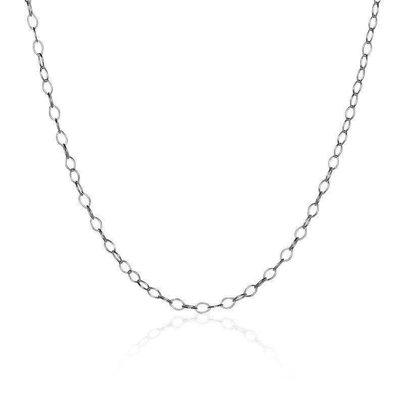 Chain Leather Neoprene, Sterling Silver Gossamer Chain - 1.2mm Cable Chain, Custom Made Jewellery- Caitlin's Crafty Creations