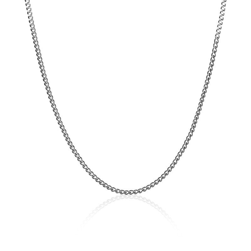  Chain Leather Neoprene, Sterling Silver Gossamer Chain - 7 mm Box Chain, Custom Made Jewellery- Caitlin's Crafty Creations