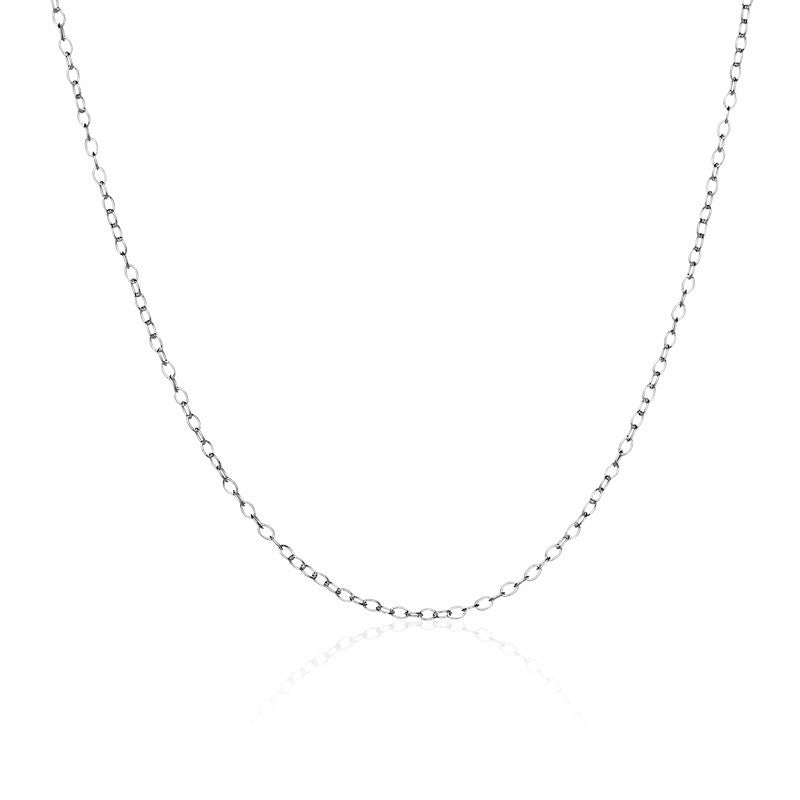 Chain Leather Neoprene, Sterling Silver Gossamer Chain - 0.6 mm Cable Chain, Custom Made Jewellery- Caitlin's Crafty Creations