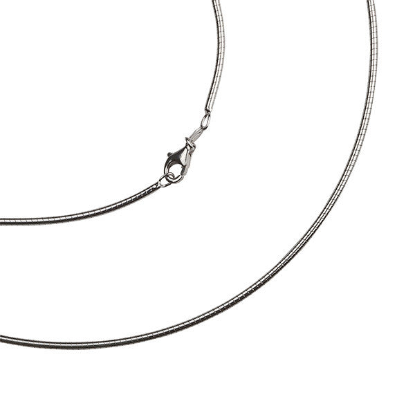 Chain Leather Neoprene, Sterling Silver Chain - Omega 45, Custom Made Jewellery- Caitlin's Crafty Creations