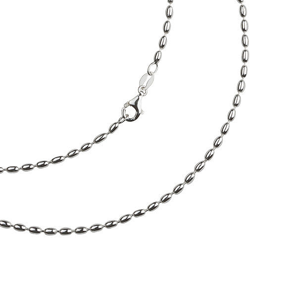  Chain Leather Neoprene, Sterling Silver Chain - Elongated 200 - 45, Custom Made Jewellery- Caitlin's Crafty Creations