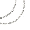  Chain Leather Neoprene, Sterling Silver Chain - Patterned Long Cable - 45, Custom Made Jewellery- Caitlin's Crafty Creations