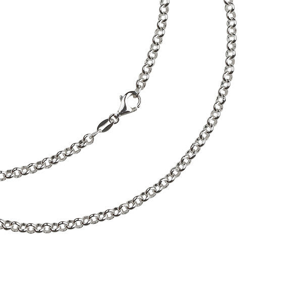  Chain Leather Neoprene, Sterling Silver Chain - Rolo 90 - 55, Custom Made Jewellery- Caitlin's Crafty Creations