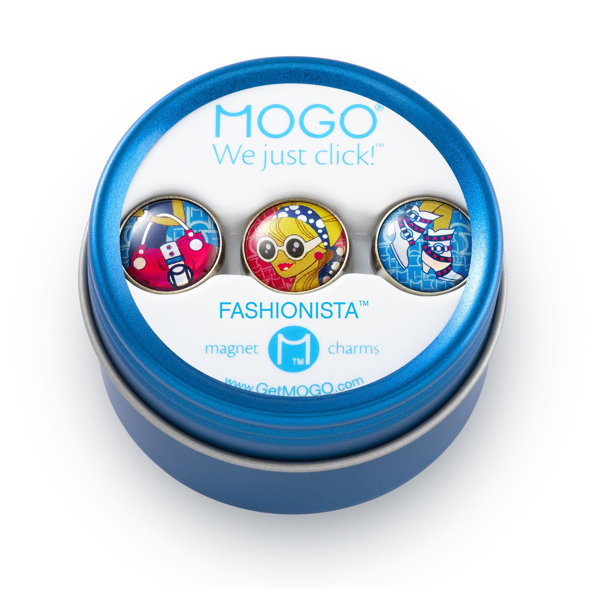 MOGO Tin of 3 Charms, MOGO Charm Collection - Fashionista (Tin of 3 Charms), MOGO Charms- Caitlin's Crafty Creations
