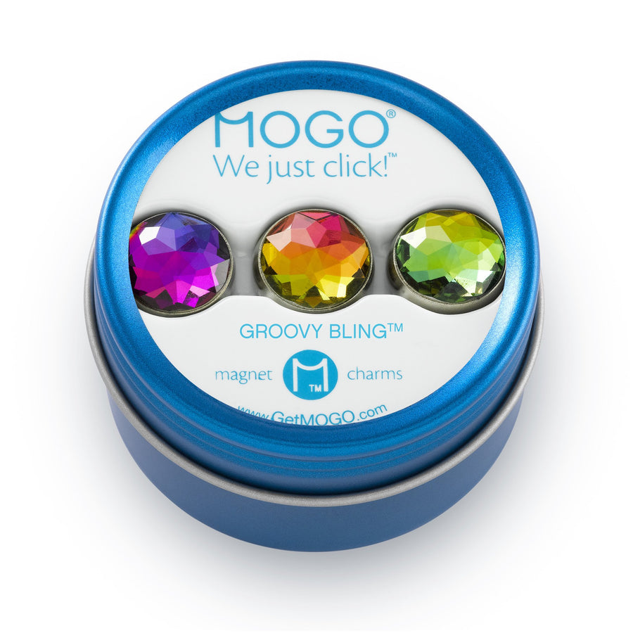  MOGO Tin of 3 Charms, MOGO Charm Collection - Groovy Bling (Tin of 3 Charms), MOGO Charms- Caitlin's Crafty Creations