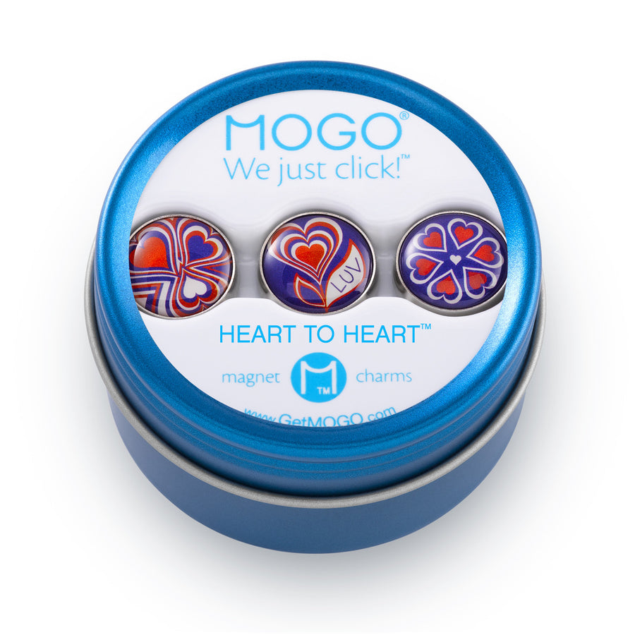  MOGO Tin of 3 Charms, MOGO Charm Collection - Heart to Heart (Tin of 3 Charms), MOGO Charms- Caitlin's Crafty Creations