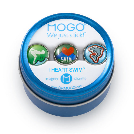 MOGO Tin of 3 Charms, MOGO Charm Collection - I Luv Swim (Tin of 3 Charms), MOGO Charms- Caitlin's Crafty Creations