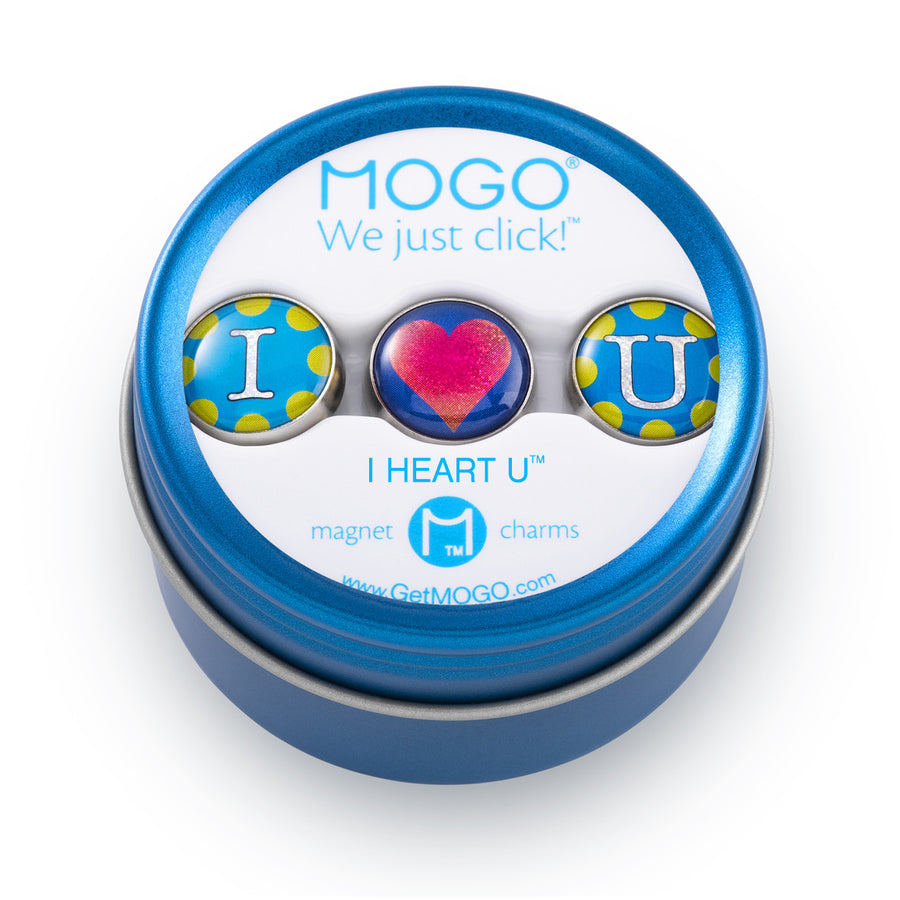 MOGO Tin of 3 Charms, MOGO Charm Collection - I Heart You (Tin of 3 Charms), MOGO Charms- Caitlin's Crafty Creations