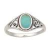 Custom Made Sterling Silver & Turquoise Oval Ring