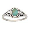 Ring, Custom Made Sterling Silver & Turquoise Oval Ring, Custom Made Jewellery- Caitlin's Crafty Creations
