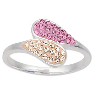 Custom Made Sterling Silver Ring featuring Swarovski Crystal M1/2