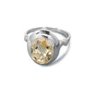 Ring, Custom Made Sterling Silver Heated Citrine Ring, Custom Made Jewellery- Caitlin's Crafty Creations