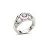  Ring, Custom Made Sterling Silver Faceted Round Amethyst Ring, Custom Made Jewellery- Caitlin's Crafty Creations