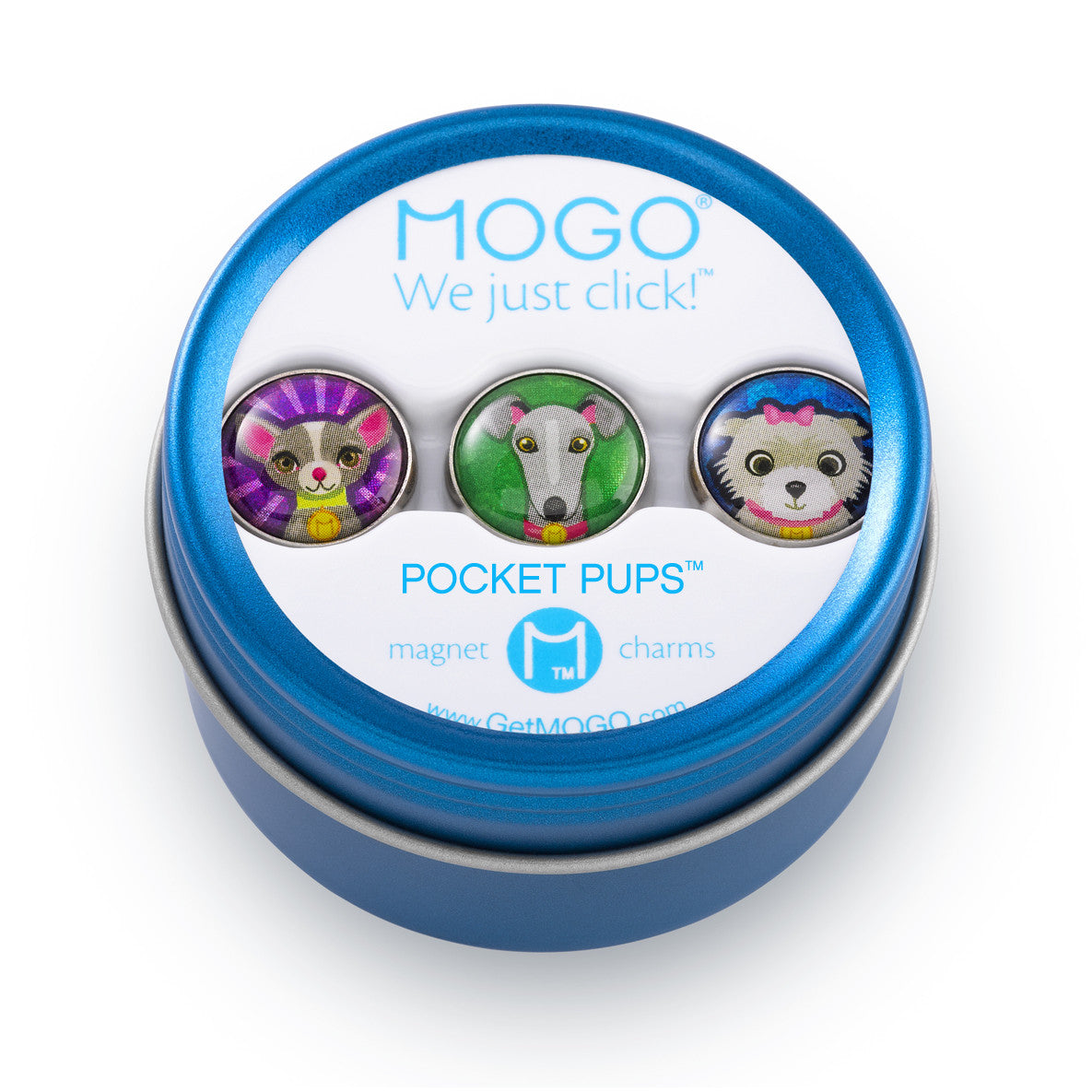 MOGO Tin of 3 Charms, MOGO Charm Collection - Pocket Pups (Tin of 3 Charms), MOGO Charms- Caitlin's Crafty Creations