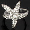  Ring, Custom Made Starfish Ring featuring Swarovski Crystals S, Custom Made Jewellery- Caitlin's Crafty Creations