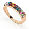 Ring, Custom Made Ring featuring Swarovski Crystal Studded Band, Custom Made Jewellery- Caitlin's Crafty Creations