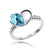 Ring, Kristal Aquamarine Ring Q, Custom Made Jewellery- Caitlin's Crafty Creations