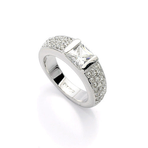 Ring, Custom Made Square Ring Featuring Swarovski Crystals N, Custom Made Jewellery- Caitlin's Crafty Creations