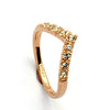 Ring, Crystal V Ring P, Custom Made Jewellery- Caitlin's Crafty Creations