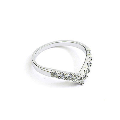 Ring, Crystal V Ring S, Custom Made Jewellery- Caitlin's Crafty Creations