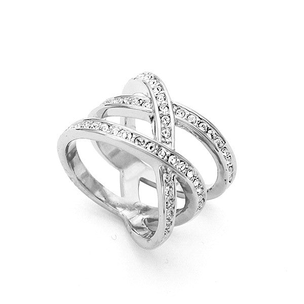  Ring, Custom Made X Ring featuring Swarovski Crystals S, Custom Made Jewellery- Caitlin's Crafty Creations