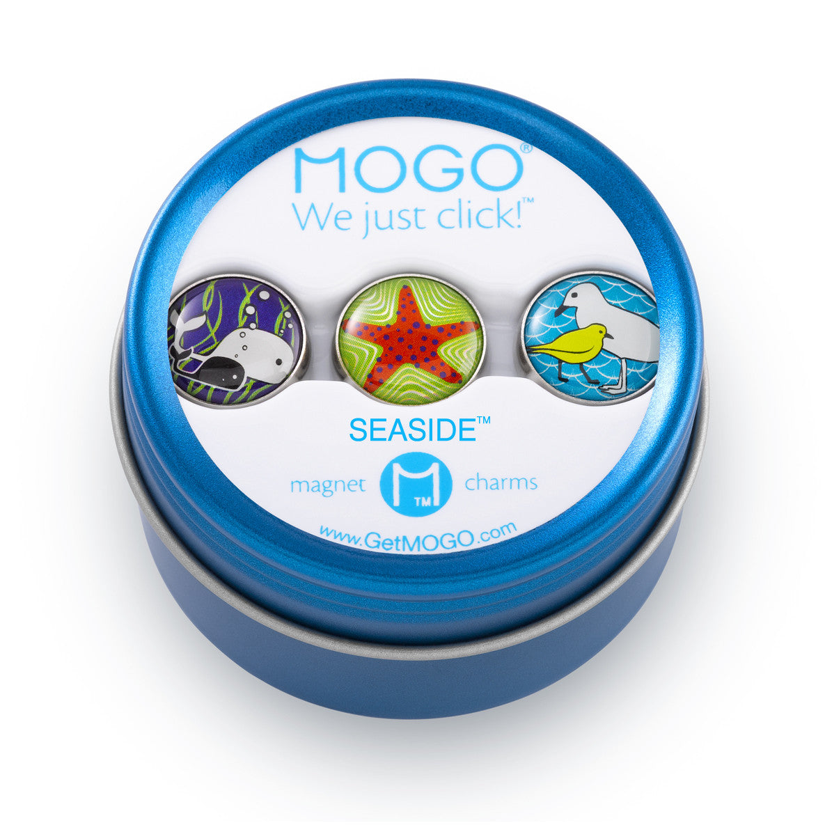 MOGO Tin of 3 Charms, MOGO Charm Collection - Seaside (Tin of 3 Charms), MOGO Charms- Caitlin's Crafty Creations