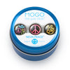  MOGO Tin of 3 Charms, MOGO Charm Collection - Neon Peace (Tin of 3 Charms), MOGO Charms- Caitlin's Crafty Creations