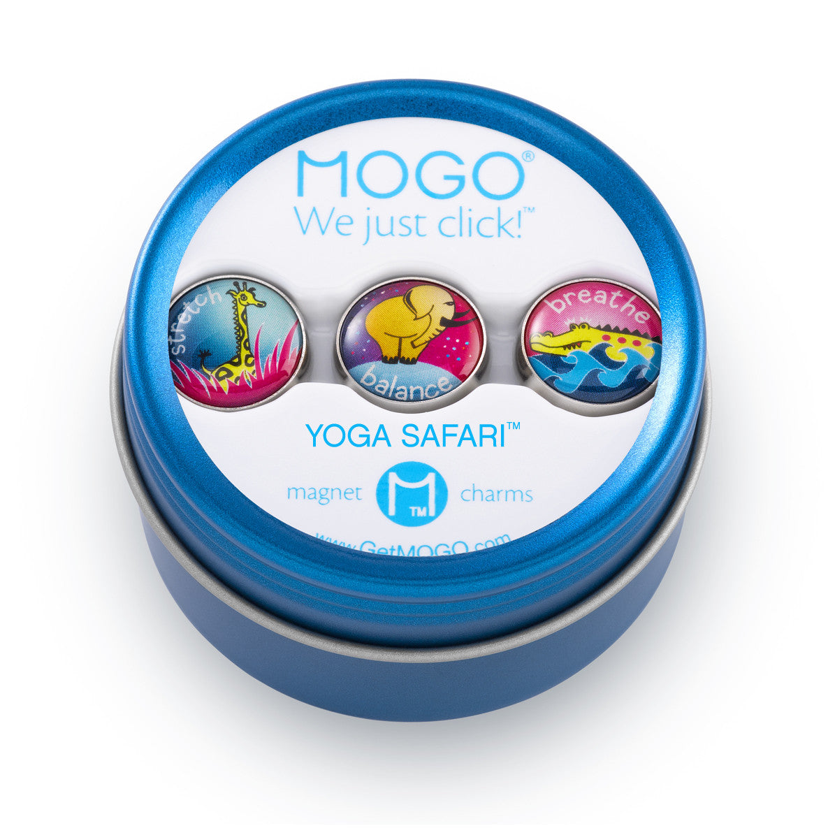 MOGO Tin of 3 Charms, MOGO Charm Collection - Yoga Safari (Tin of 3 Charms), MOGO Charms- Caitlin's Crafty Creations